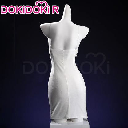 IN STOCK SUA Cosplay Costume Anime Alien Stage Cosplay【S-2XL】DokiDoki-R White Sexy Dress Stage Costume SUA Halloween Plus Size