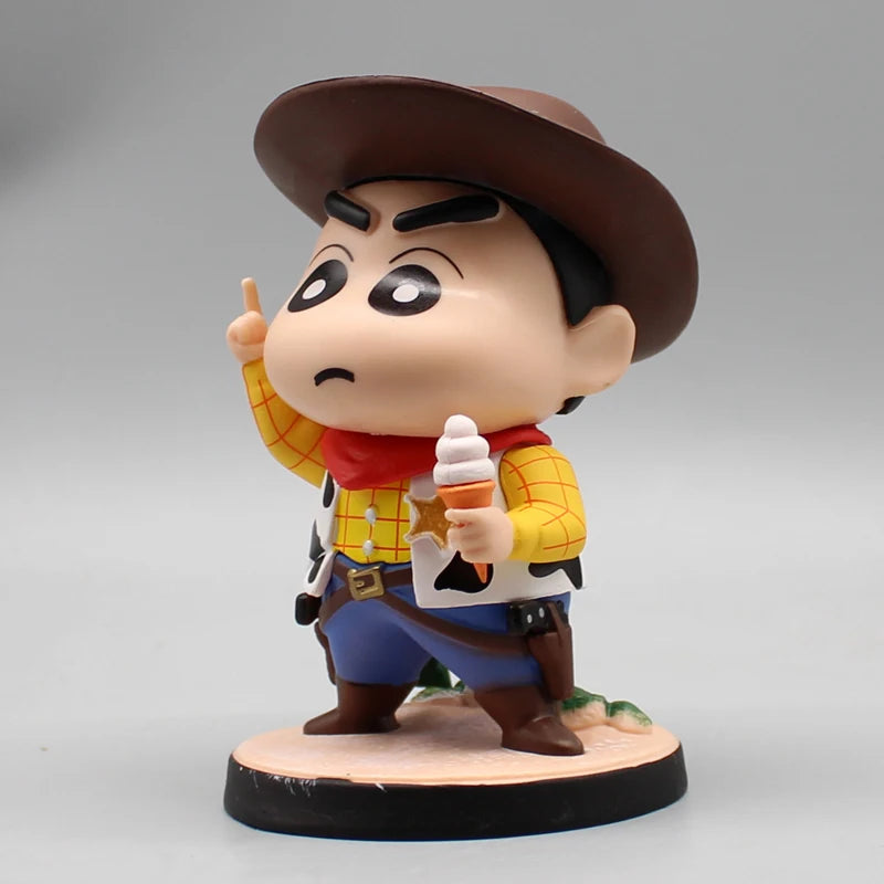 12cm Crayon Shin Chan Woody Cowboy Anime Action Figure Model Statue Desktop Decoration Toy Gift - Shinchan