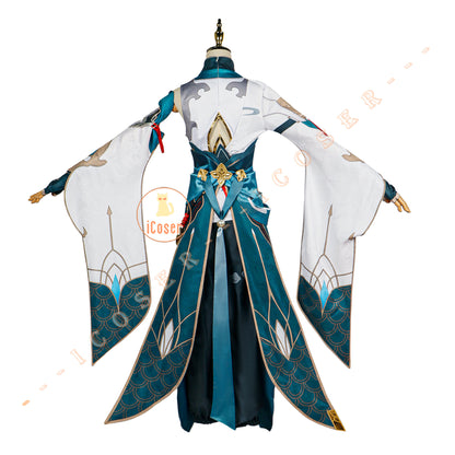 5 Star Dan Heng Imbibitor Lunae Cosplay Costume Honkai Star Rail Uniform Wig Dragon Horn Earrings Astral Express Party Men Women