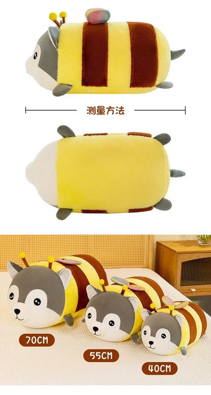 75CM Cute Soft Kawaii Honey Husky  Plush Toys Dog Stuffed Animals Long Pillow Doll for Kids Girlfriend Birthday Gift Home Decor