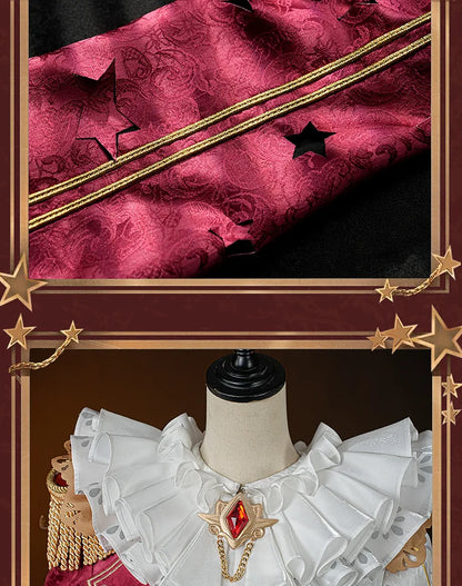 Identity V Hullabaloo Mike Morton Brightest Star Cosplay Costume Wig Uniform Hat Props Halloween Party for Women Men Carnival