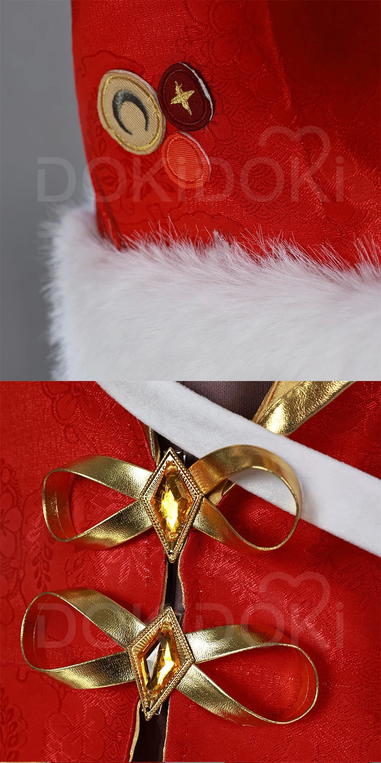 IN STOCK Xiangling Cosplay Costume Game Genshin Impact【XS-3XL】DokiDoki-N New Skin Cherries Snow-Laden Plus Size