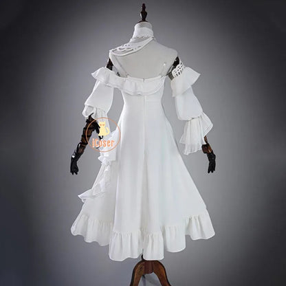 Wuthering Waves Phrolova Cosplay Costume Wig White Dress Fractsidus Carnival Halloween Party for Women Girls Accessory iCoser