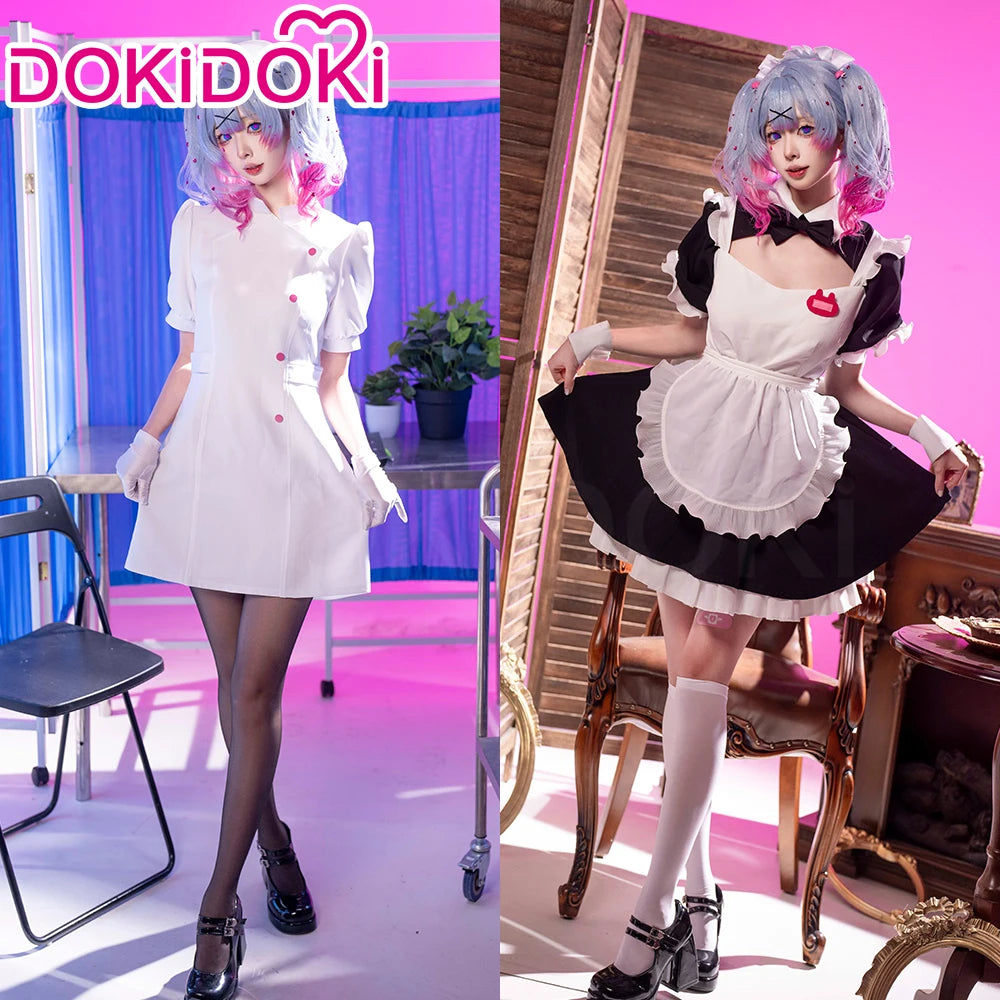 Mikuu Cosplay Costume【S-2XL】 DokiDoki-R Mikku Maid Nurse Sexy Dress Mikuu Rabbit Hole Cosplay Plus Size