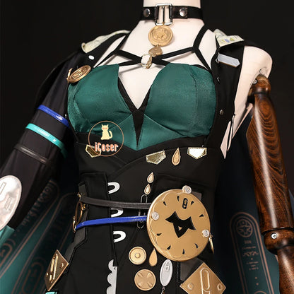 Zenless Zone Zero Lucia Cosplay Costume Wig Uniform Cloak Headwear Tail Spook Shack Halloween Party for Women Girls Role Play