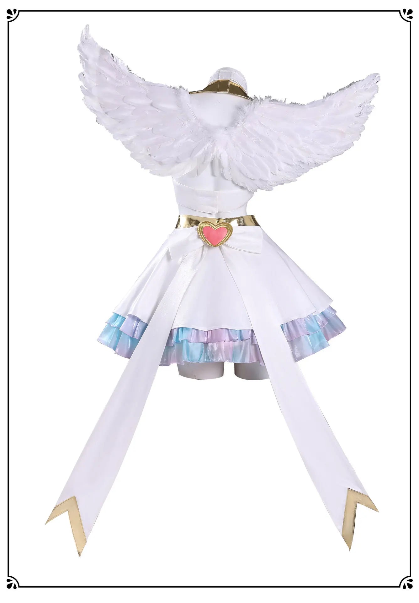 Anime New Panty Stocking with Garterbelt Pantiel Cosplay Costume Panty Anarchy Angel Skirt Wings Halloween Party for Women Girls