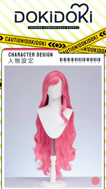Alice Auriana Wig Anime LoliRock Cosplay Wig DokiDoki Women Pink Orange Long 100cm Curly Alice Cosplay Hair Free Wig Cap