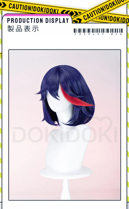 IN STOCK Matoi Ryuko Wig Anime KILL la KILL Cosplay Wig DokiDoki Women Navy Blue 35cm Short Hair Ryuuko Matoi Cosplay Free Cap