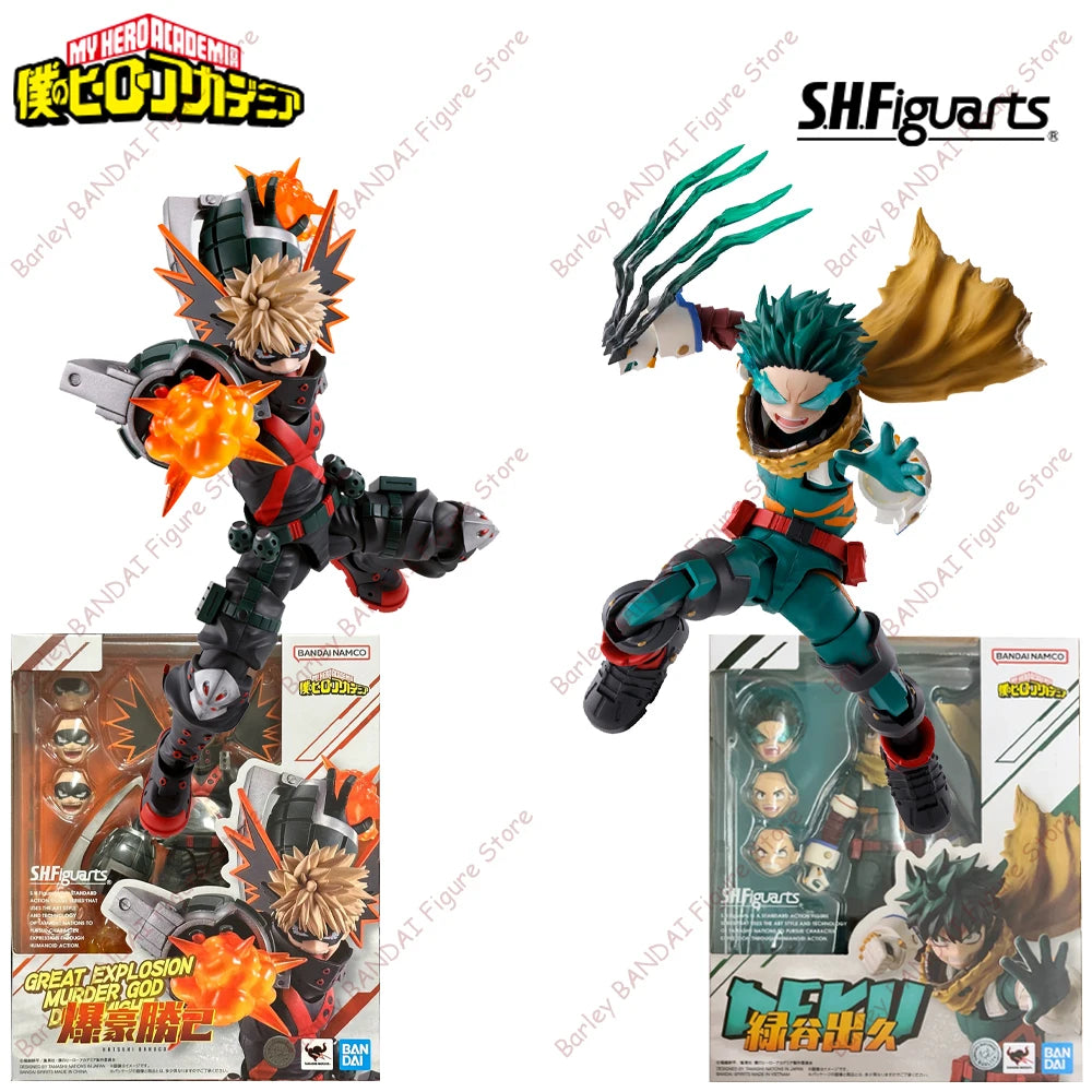 Bandai S.H.Figuarts My Hero Academia Izuku Midoriya Katsuki Bakugo PVC Model