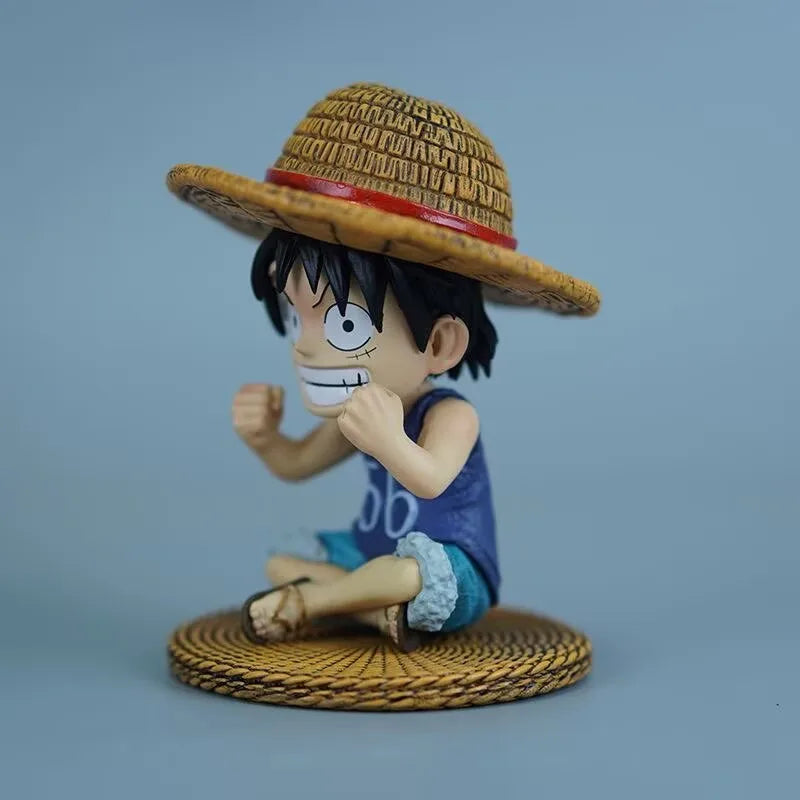 One Piece Luffy Anime Figures 9.5cm Monkey D. Luffy Figure Cute Pvc Statue Desktop Decor Collection Model Toys Xmas Gift