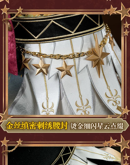 Identity V Hullabaloo Mike Morton Brightest Star Cosplay Costume Wig Uniform Hat Props Halloween Party for Women Men Carnival