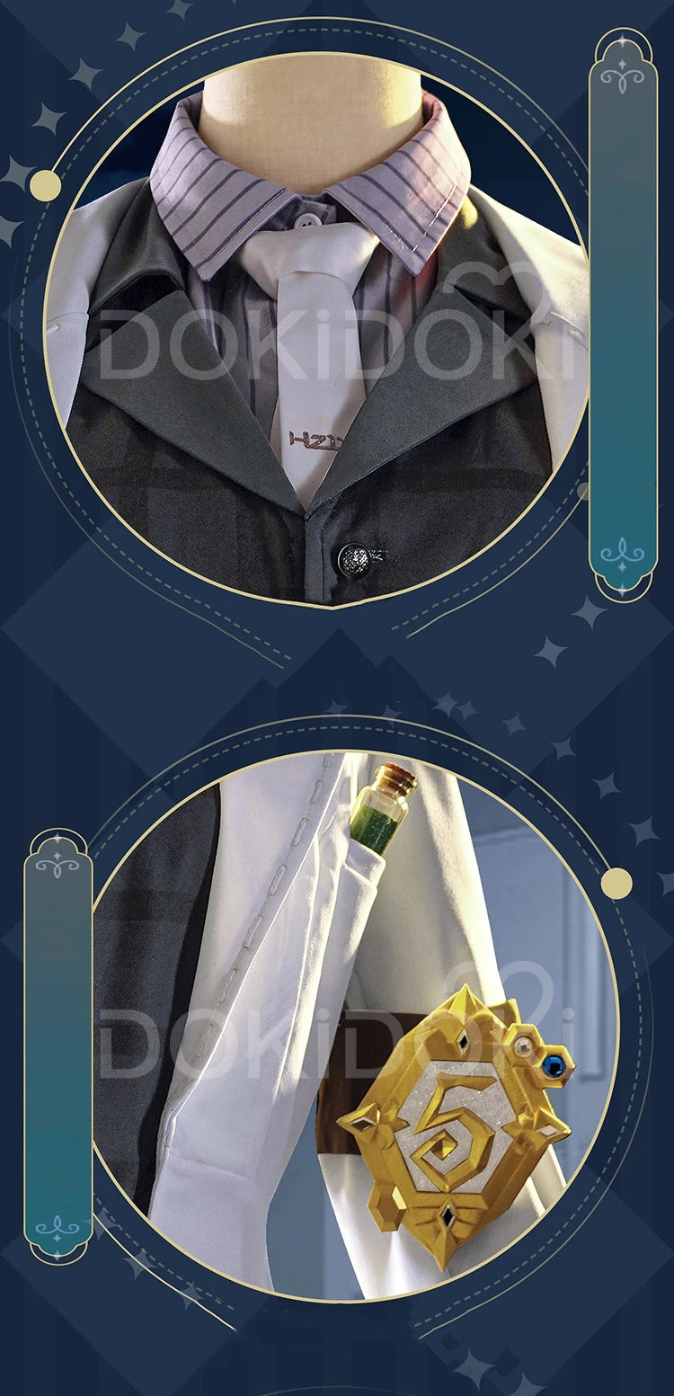 Gatto Embalmer Cosplay Costume Game Identity V【XS-2XL】DokiDoki-R Undertaker Aesop Carl Gatto Cosplay Men Costume Plus Size