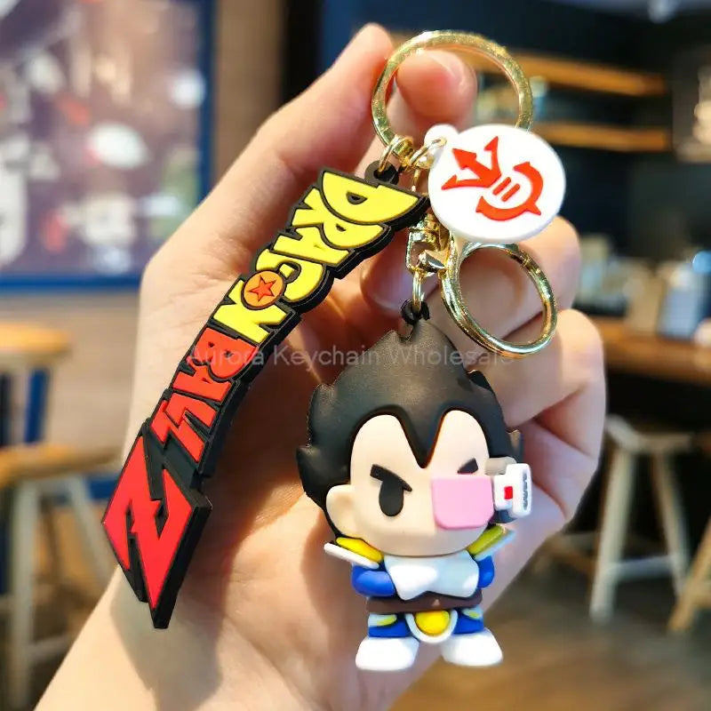 New Anime Dragon Ball Keychain Z Super Saiyan Son Goku Bulma Broly Piccolo Majin Buu Series Car Pendant Keyring Kids Toys Gifts
