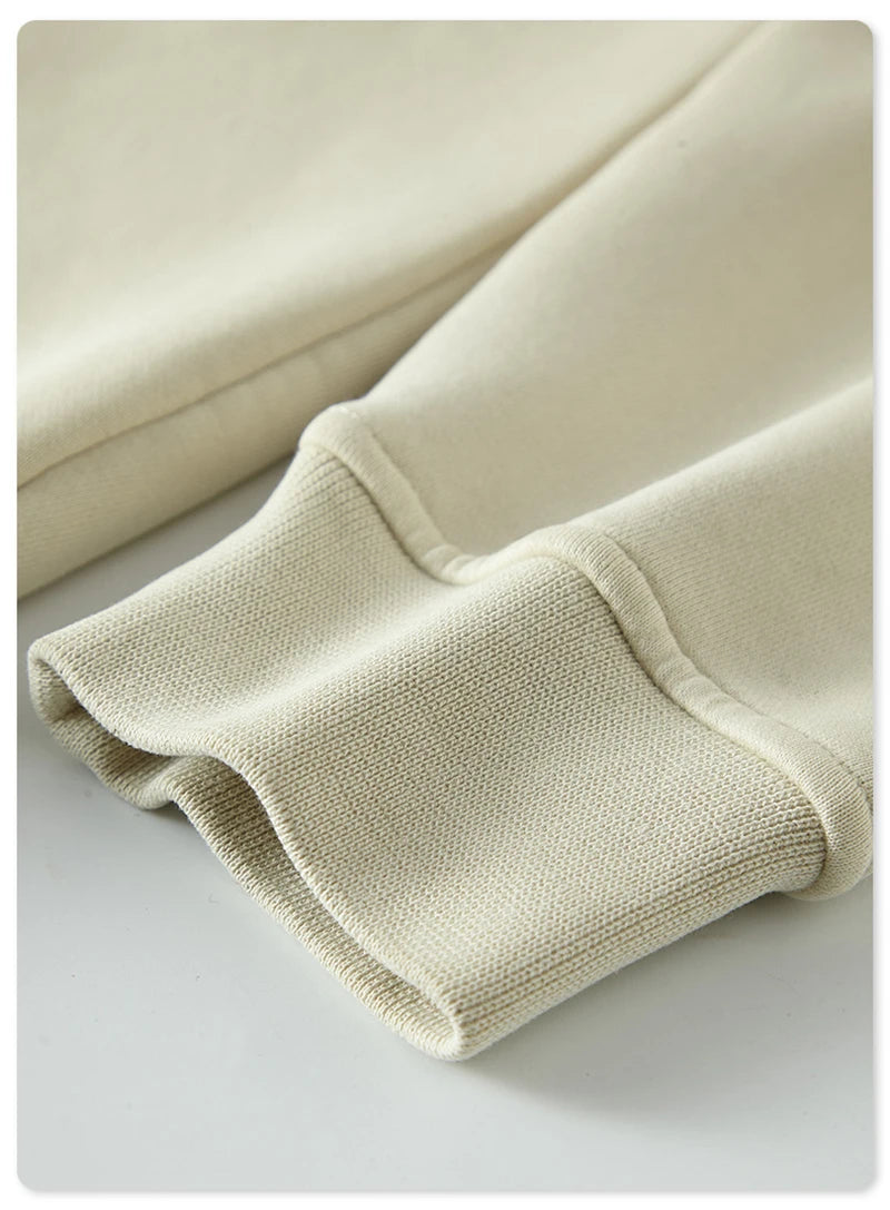 ZODF New Men Winter 355gsm Washed Fleece Sweatshirts Retro Unisex Oversized Solid O-Neck Warm Pullovers Coat Streetwears HY0639