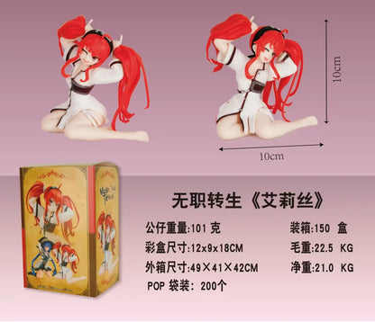 10cm Anime Jobless Reincarnation Roxy Migurdia Action Figure Desktop Decorations Kawaii Girl Figure Noodle Stopper Pvc Model Toy