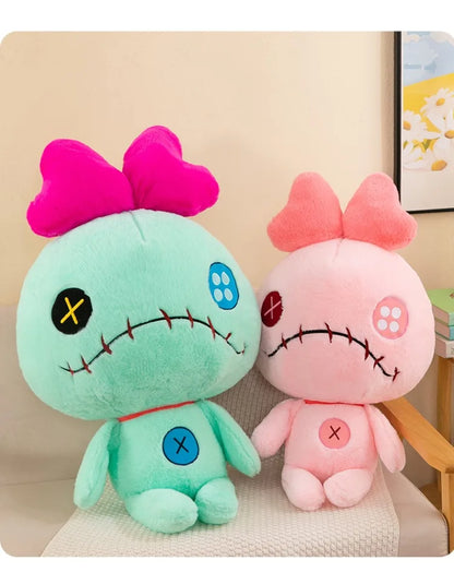 Disney Lilo & Stitch Scrump Plush Toys Anime Plushie Stich Dolls Kawaii Cartoon Pink Pillow Soft Stuffed Gift Children Christmas
