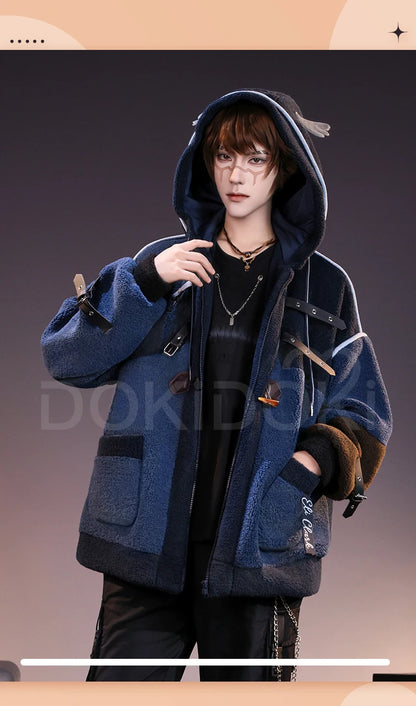 Naib Subedar Eli Clark Cosplay Costume Game Identity V DokiDoki-SR Men Daily Plush Warm Coat Naib Subedar Halloween Cosplay