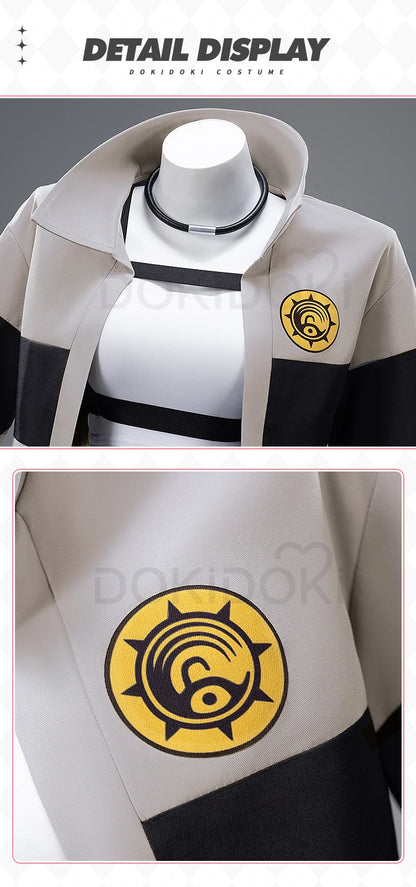 IN STOCK Reaper Riyo Cosplay Costume Anime Gachiakuta DokiDoki-N Halloween Grey Costume Women Li Glaze  Riyou Cosplay Wig Choker