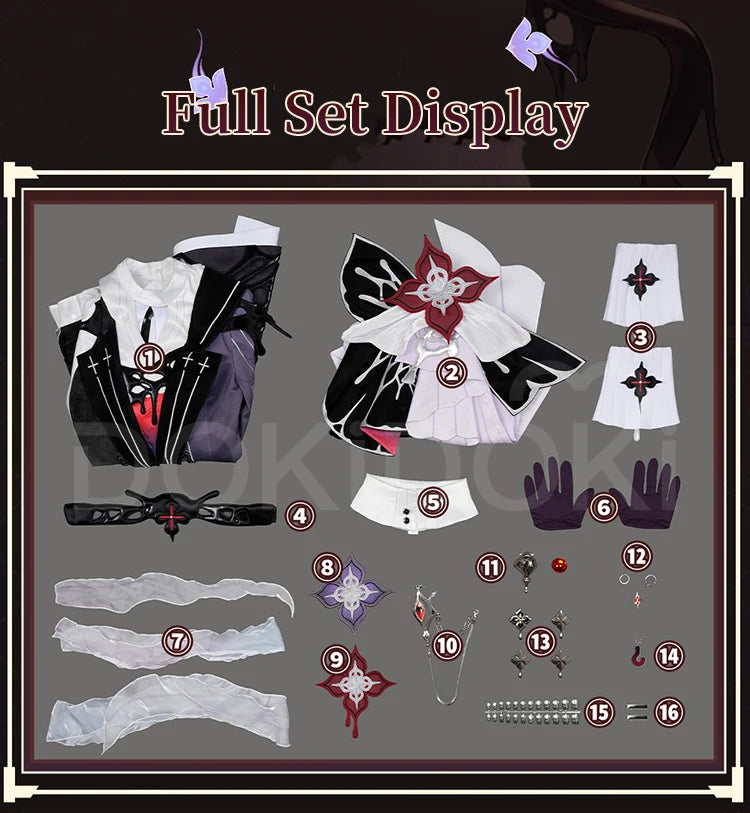 Evernight Cosplay Costume Game Honkai: Star Rail DokiDoki-R HSR March 7th SP Halloween Evernight Cosplay Costume Amphoreus