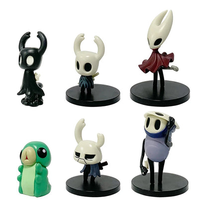 6Pcs/Set Game Hollow Knight: Silksong Figure Kawaii Q Version Little Knight Anime Figure Wasp Girl Figurine PVC Collection Toys