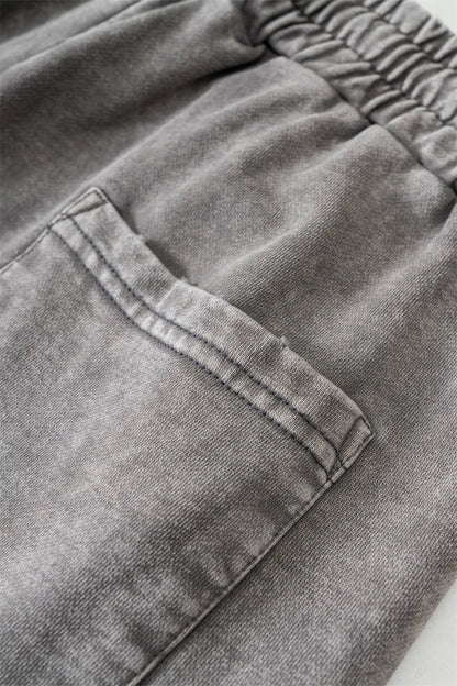 ZODF Retro 2024 Spring Men Washed Cotton Straight Pants Unisex Casual 330gsm Distressed Loose Trousers Brand Clothes HY0830