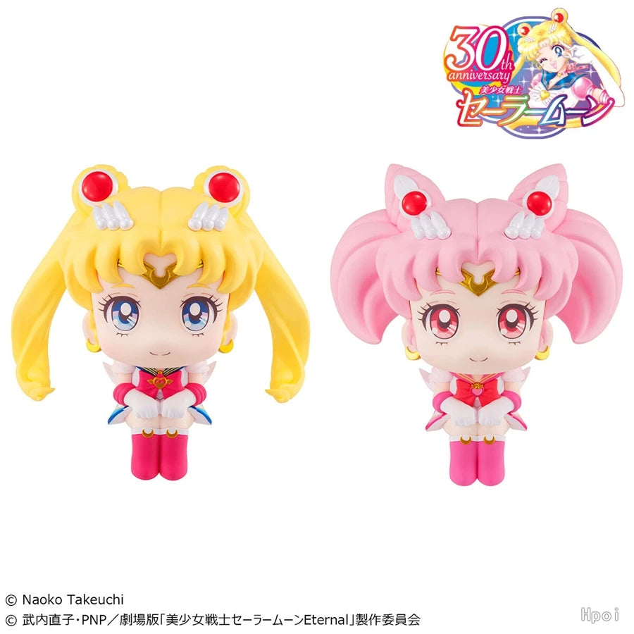 Q Version Sailor Moon Anime Figure Kawaii Sailor Mars Jupiter Mercury Venus Action Figure PVC Collection Model Doll Toy for Kids