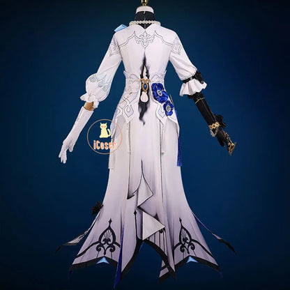 Honkai Star Rail Constance The Dahlia Cosplay Costume Wig Dress Uniform Hat Ever-Flame Mansion Halloween Party for Women Girls