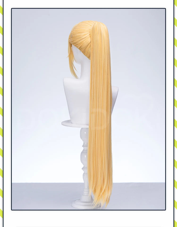 Trigger Wig Game Zenless Zone Zero DokiDoki ZZZ Trigger Cosplay Women 80cm Yellow Long Hair Free Wig Cap