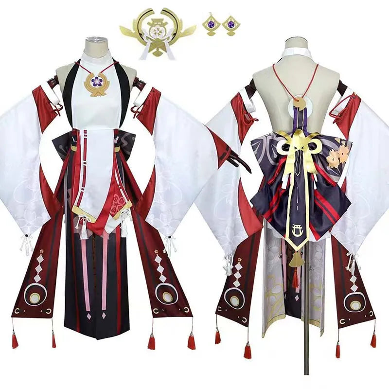 HOMCHEE TRENDS Yaemiko Cosplay Costume Set Adult Cotton Polyester