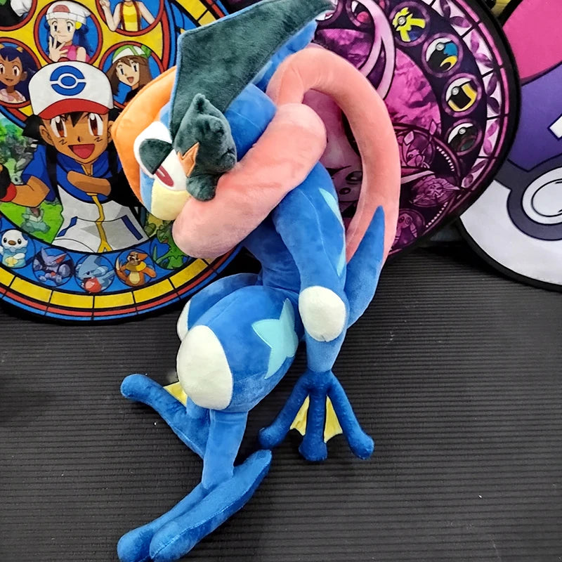 70cm Pokemon Lucario Large Plush Toys Greninja Zeraora Cinderace Glaceon Stuffed Giant Pokémon Eevee Anime Kids Christmas Gift