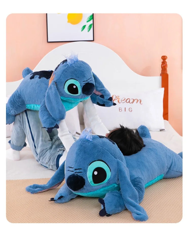 100cm Big Size Disney Stitch Cartoon Anime Plush Stuffed Doll Room Plushies Pillow Cute Ornaments Children's Holiday Gifts