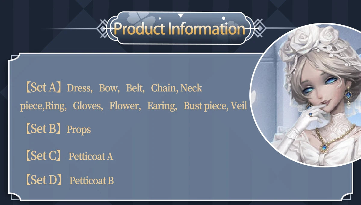 UWOWO Collab Series: Game Identity V Bloody Queen Mary Cosplay Costume Women Cosplay Outfit