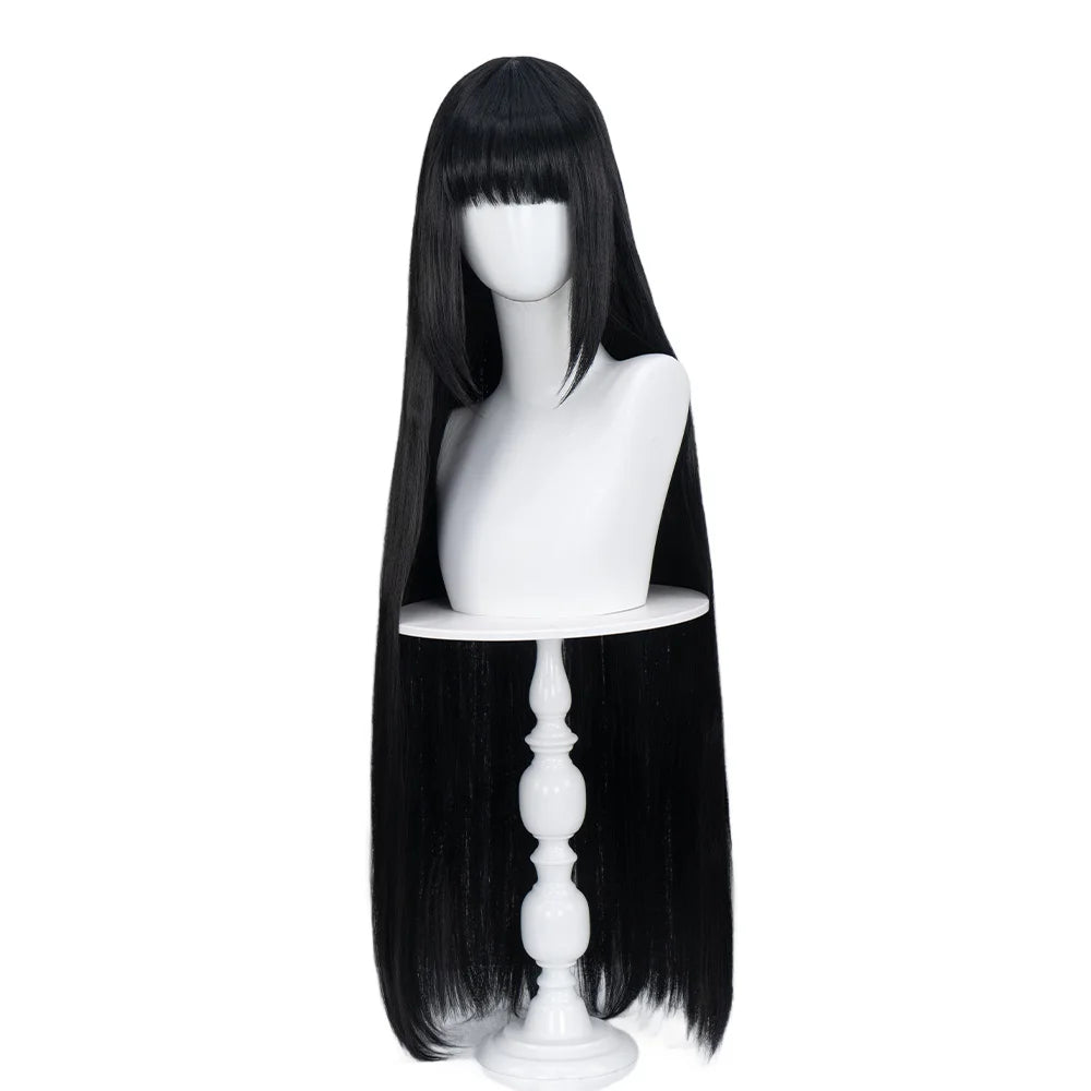 IN STOCK Osaragi Wig Anime Cosplay DokiDoki Women 100cm Black Long Hair Osaragi Cosplay Free Wig Cap