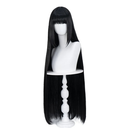IN STOCK Osaragi Wig Anime Cosplay DokiDoki Women 100cm Black Long Hair Osaragi Cosplay Free Wig Cap