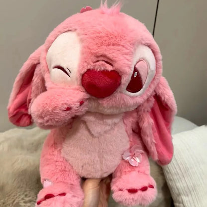 Disney Cartoon Pink Stitch Plush Toy Doll Sakura Story Series Gift For Girlfriend Soft Stuffed Animal Collectible Toys