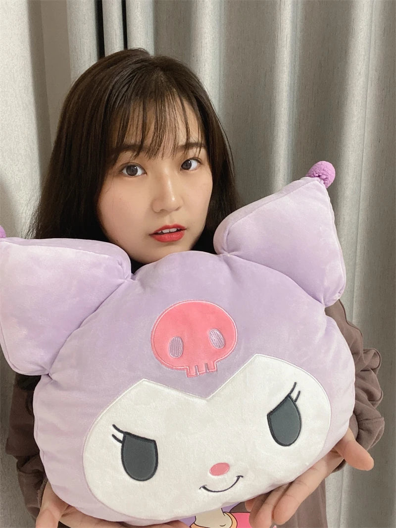 Sanrio Very Soft Kuromi Back Cushion Throw Pillow Sofa Bed Room Decor Comfortable Japanese Style Pillow Gifts Girl