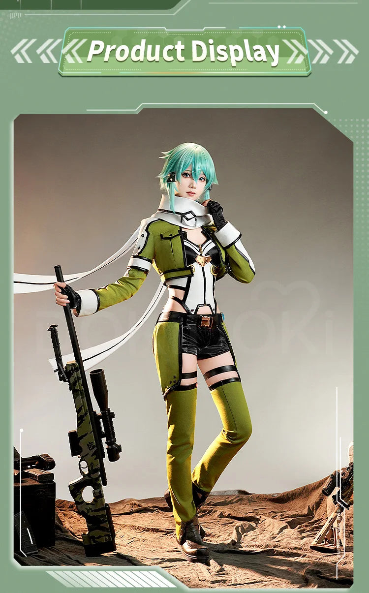 Asada Shino Cosplay Costume Anime Sword Art Online DokiDoki-SR Women Halloween SAO Shino Asada Costume Metal Accessories