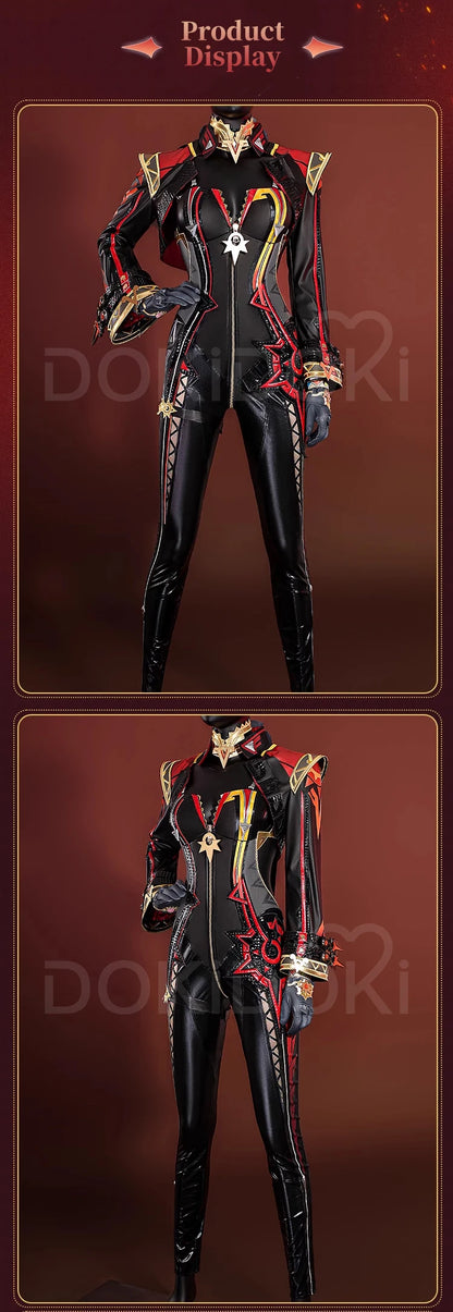 IN STOCK Mavuika Cosplay Costume Game Genshin Impact Cosplay【XS-2XL】DokiDoki-R Pyro Archon Mavuika Women Black Costume Plus Size