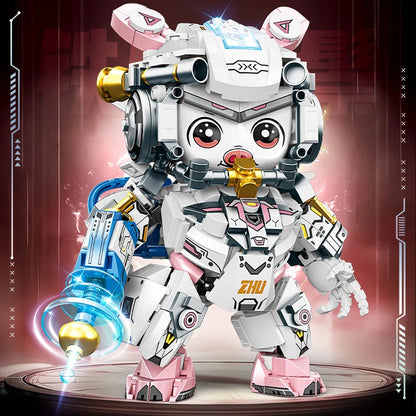 2025 New Model Mechanical Panda & Zodiac Building Blocks Gift Set - 12-in-1 Articulated Animal Toys for Birthday Christmas Gifts