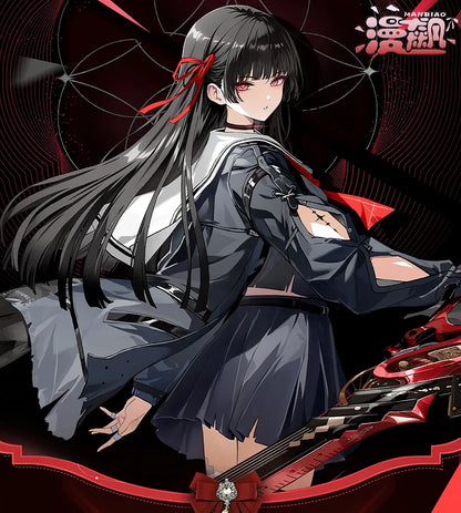 Wuthering Waves Chisa Cosplay Costume Wig Jacket Uniform Headwear Rings Sticker Halloween Party for Women Girls Carnival Props