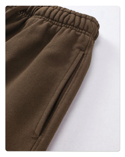 ZODF Retro Autumn Men's Washed Pants Retro Unisex Heavy Weight 450gsm Sports Knitted Straight Trouser Brand Clothes HY0916