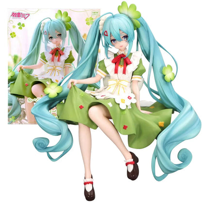 15CM Hatsune Miku Figure Anime Noodle Stopper Proportional Humanoid Cute Flower Fairy Model Toy Gift Collection Model Dolls
