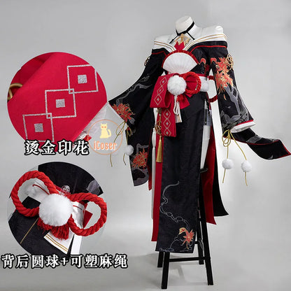 Neverness To Everness Hotori Cosplay Costume Dress Headwear Earrings Game NTE Outfit Halloween Party for Women Girls Role Play