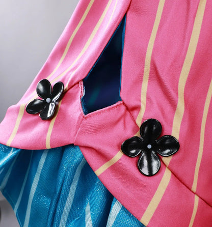 Wuthering Waves Carlotta Cosplay Costume Wig Dress Carlotta Montelli Rinascita Earrings Halloween Party for Women Girls Carnival