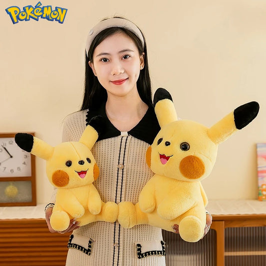 35-70CM Big Size Sitting Pikachu Plush Pokemon Cartoon Anime Peluche Kawaii Ornament Stuffed Animal Children's Toys Gifts