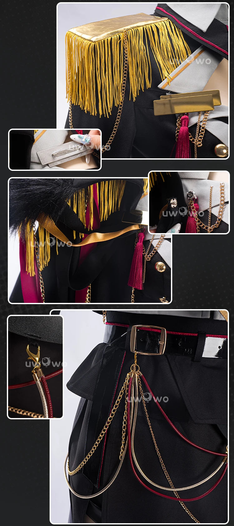 PRE SALE UWOWO Shenhe Cosplay Game Genshin Impact Fanart Shenhe Military Uniform Cosplay Costume With Coat Halloween Costume