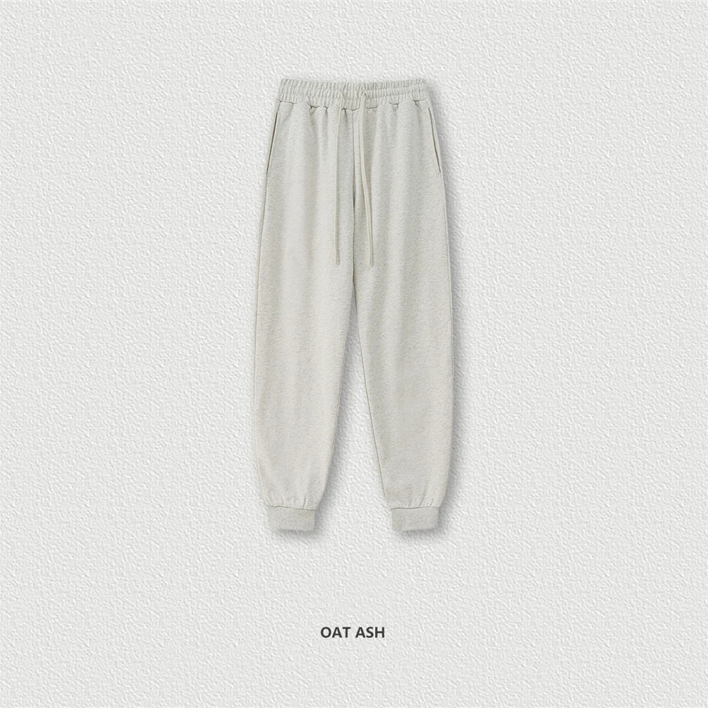ZODF 2024 Autumn Winter Unisex Solid Sweatpants Heavyweight 440gsm Casual Loose Fit Sport Joggers HY0890 - Oat Gray / S