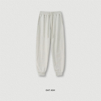 ZODF 2024 Autumn Winter Unisex Solid Sweatpants Heavyweight 440gsm Casual Loose Fit Sport Joggers HY0890 - Oat Gray / S