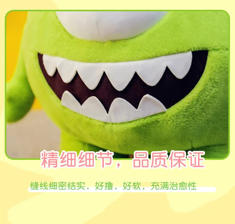40/60CM Big Size Mike Wazowski Disney Anime Plush Stuffed Doll Kawaii Room Decoration Plushies Pillow Ornaments Holiday Gifts