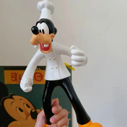 Disney Anime Figures Mickey Goofy Statue Pen Container Makeup Brush Holder Storage Bin Cute Desktop Decor Student Ornaments Gift